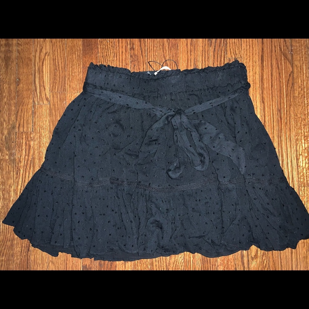 Mustard Seed Black Mini Skirt NWT